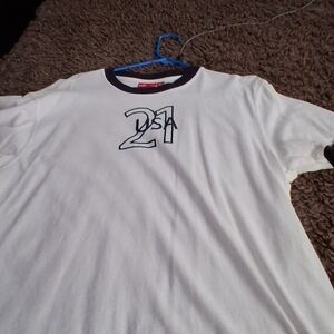 Puma White and Black Graphic Tee